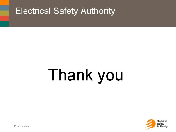 Electrical Safety Authority Thank you Pool Bonding 