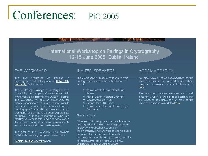 Conferences: Pi. C 2005 