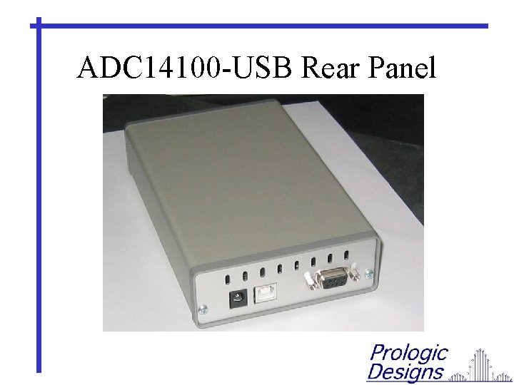 ADC 14100 -USB Rear Panel ADC 14100 -USB Rear Panel