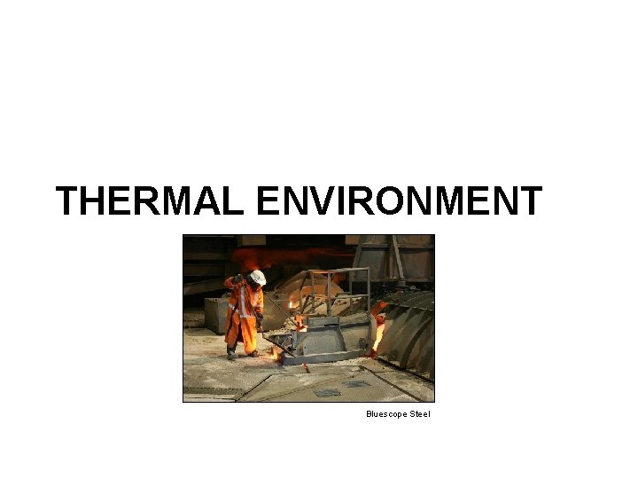 THERMAL ENVIRONMENT Bluescope Steel 