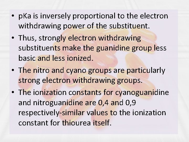  • p. Ka is inversely proportional to the electron withdrawing power of the