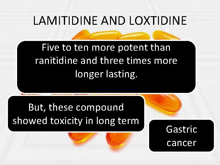 LAMITIDINE AND LOXTIDINE Five to ten more potent than ranitidine and three times more