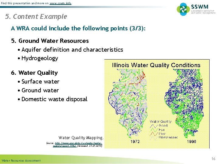 Find this presentation and more on www. sswm. info 5. Content Example A WRA