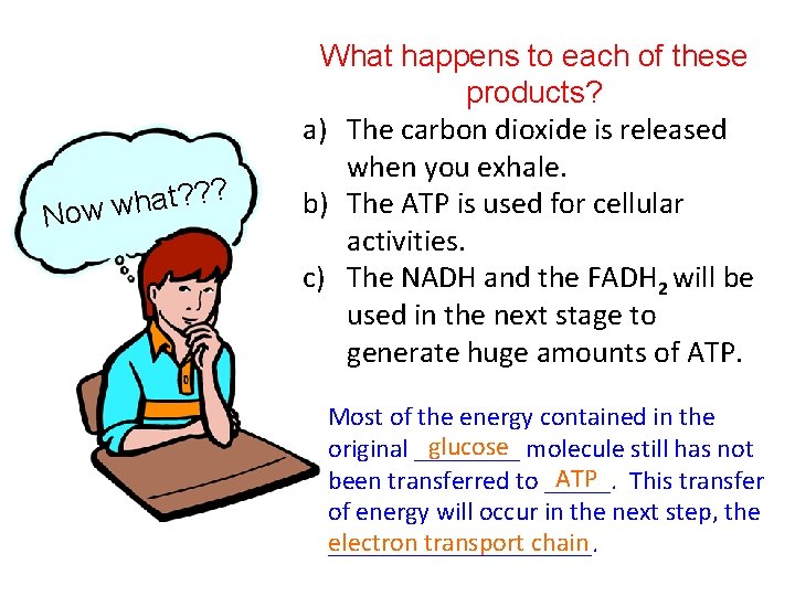 ? ? ? t a h Now w What happens to each of these