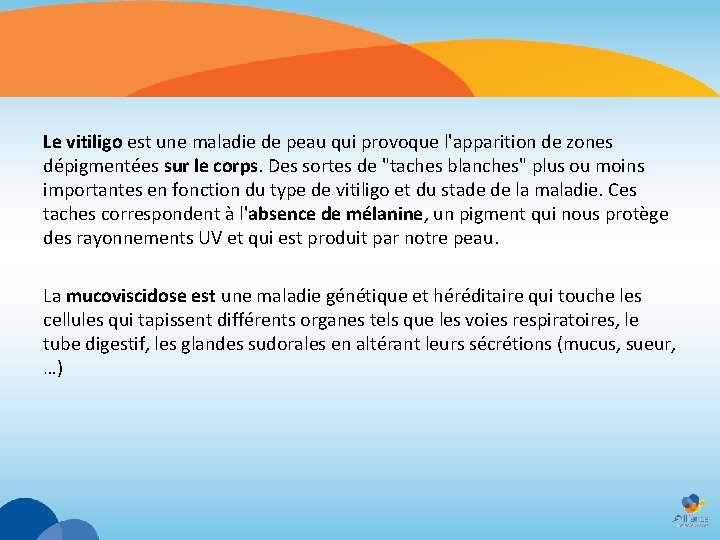 Le vitiligo est une maladie de peau qui provoque l'apparition de zones dépigmentées sur