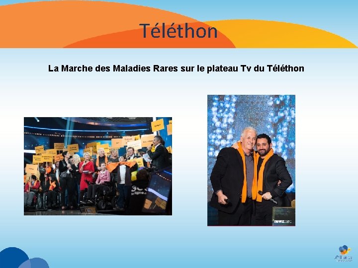 Téléthon La Marche des Maladies Rares sur le plateau Tv du Téléthon 