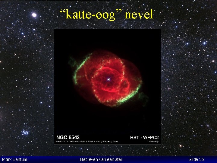 “katte-oog” nevel Mark Bentum Het leven van een ster Slide 25 