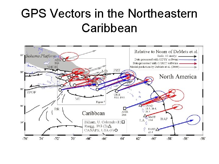 GPS Vectors in the Northeastern Caribbean 