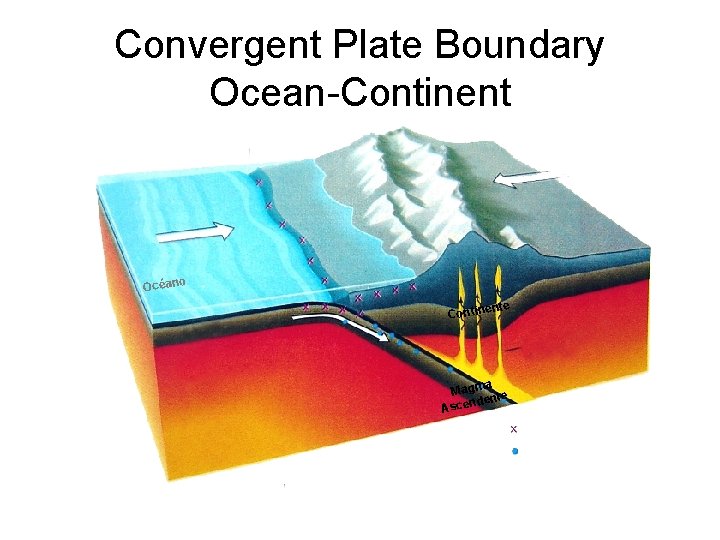 Convergent Plate Boundary Ocean-Continent Océano nte Contine a Magm te den Ascen  Convergent Plate Boundary Ocean-Continent Océano nte Contine a Magm te den Ascen