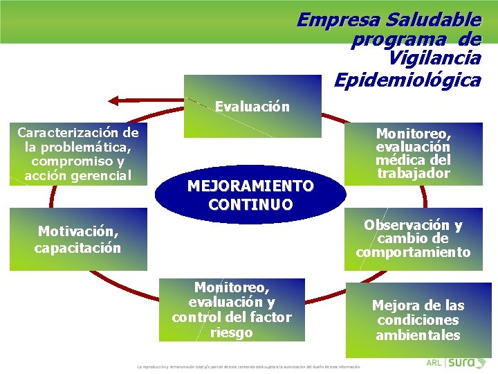 Empresa Saludable programa de Vigilancia Epidemiológica Evaluación Caracterización de la problemática, compromiso y acción