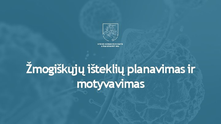 LIETUVOS RESPUBLIKOS SVEIKATOS APSAUGOS MINISTERIJA Žmogiškųjų išteklių planavimas ir motyvavimas 