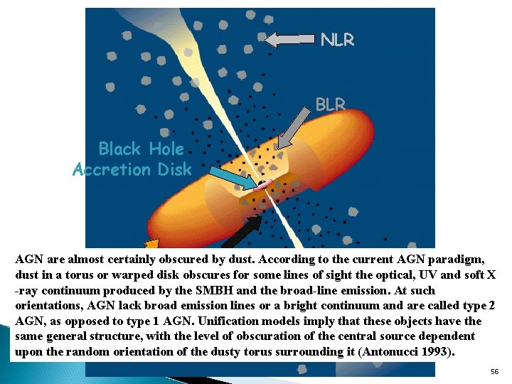 NLR Black Hole Accretion Disk Relativistic AGN are almost certainly obscured dust. According to