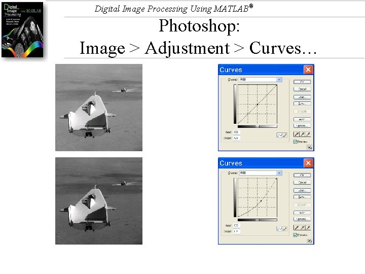 Digital Image Processing Using MATLAB® Photoshop: Image > Adjustment > Curves… 