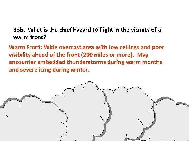83 b. What is the chief hazard to flight in the vicinity of a