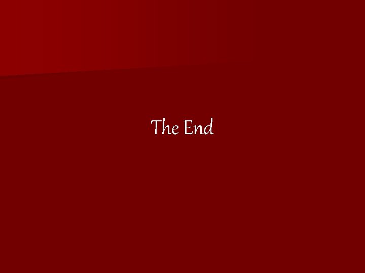 The End 