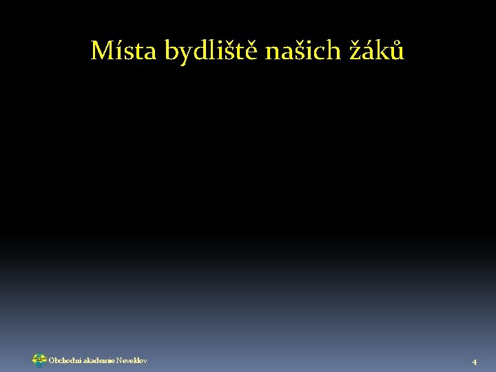 Místa bydliště našich žáků Obchodní akademie Neveklov 4 