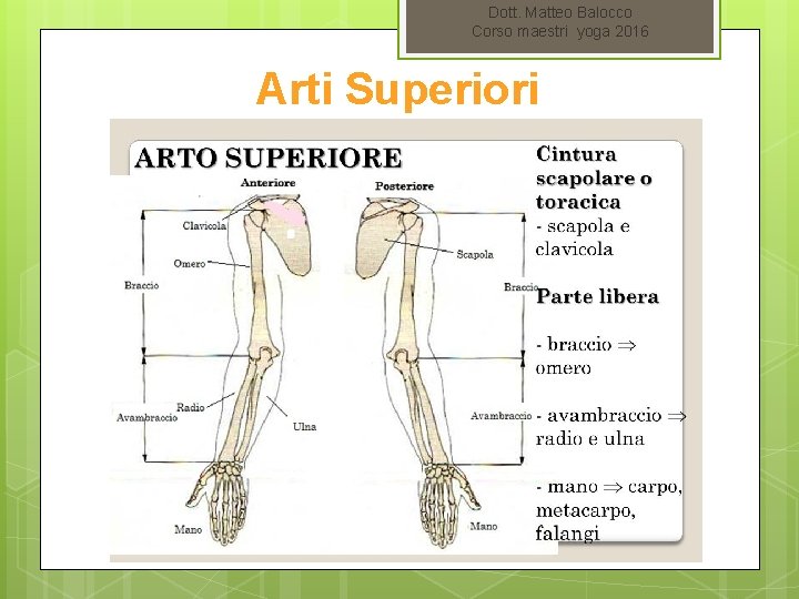 Dott. Matteo Balocco Corso maestri yoga 2016 Arti Superiori 