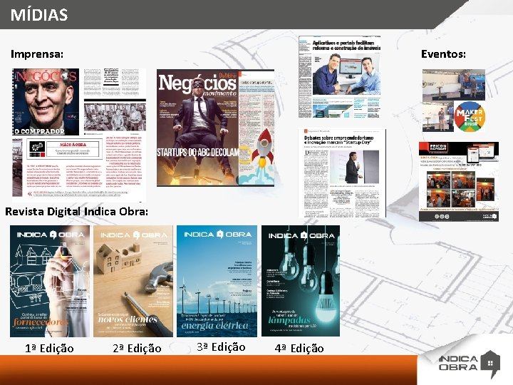 MÍDIAS Imprensa: Eventos: Revista Digital Indica Obra: 1ª Edição 2ª Edição 3ª Edição 4ª