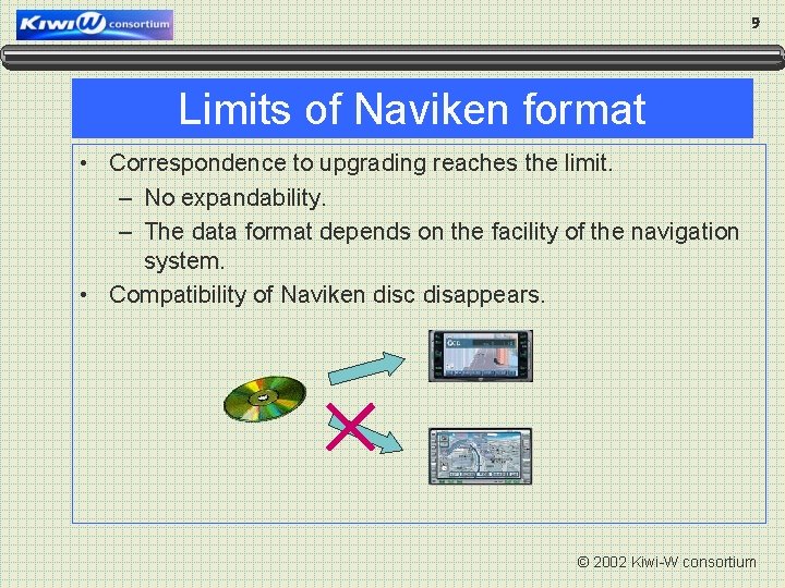 9 Limits of Naviken format • Correspondence to upgrading reaches the limit. – No