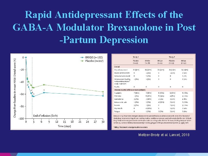 Rapid Antidepressant Effects of the GABA-A Modulator Brexanolone in Post -Partum Depression Meltzer-Brody et