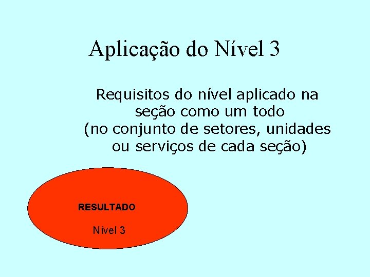 Aplicação do Nível 3 Requisitos do nível aplicado na seção como um todo (no
