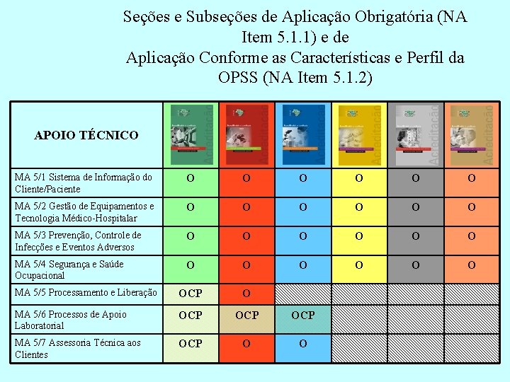 Seções e Subseções de Aplicação Obrigatória (NA Item 5. 1. 1) e de Aplicação