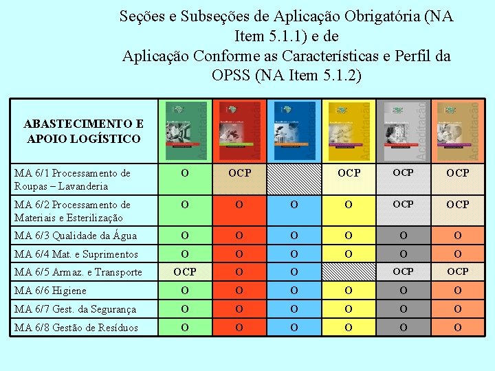 Seções e Subseções de Aplicação Obrigatória (NA Item 5. 1. 1) e de Aplicação