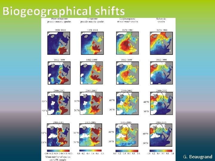 Biogeographical shifts G. Beaugrand 