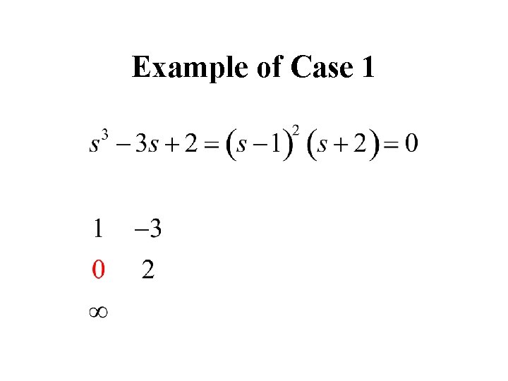 Example of Case 1 