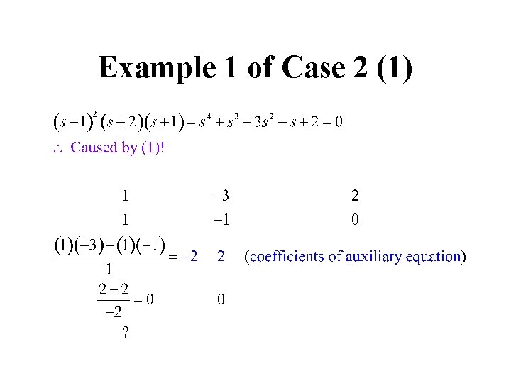 Example 1 of Case 2 (1) 
