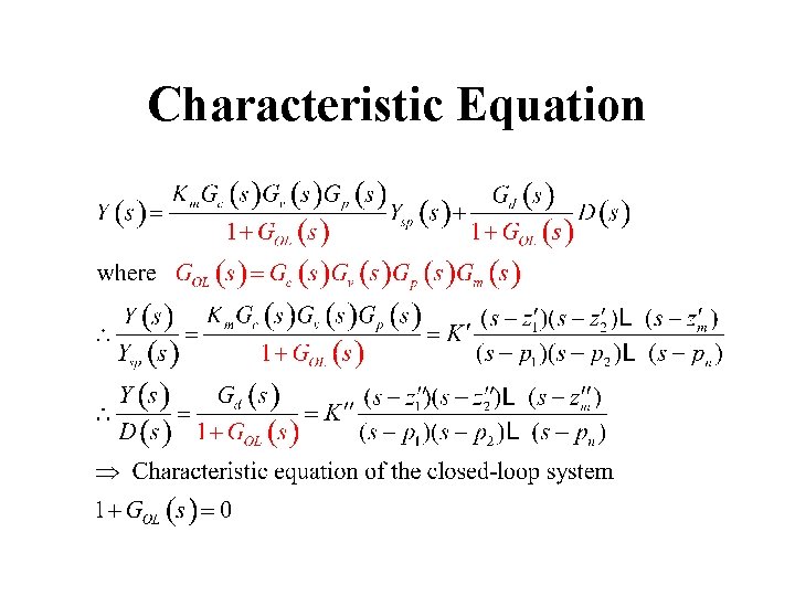 Characteristic Equation 