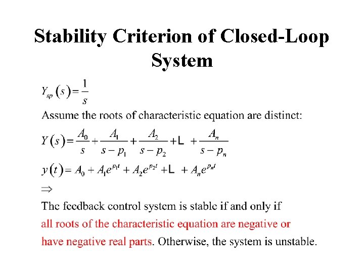 Stability Criterion of Closed-Loop System 