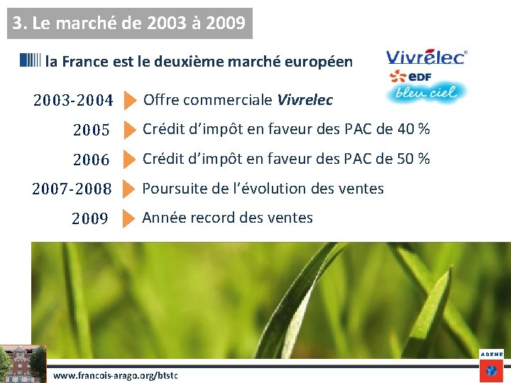 3. Le marché de 2003 à 2009 la France est le deuxième marché européen