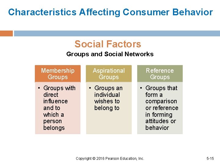 Characteristics Affecting Consumer Behavior Social Factors Groups and Social Networks Membership Groups Aspirational Groups