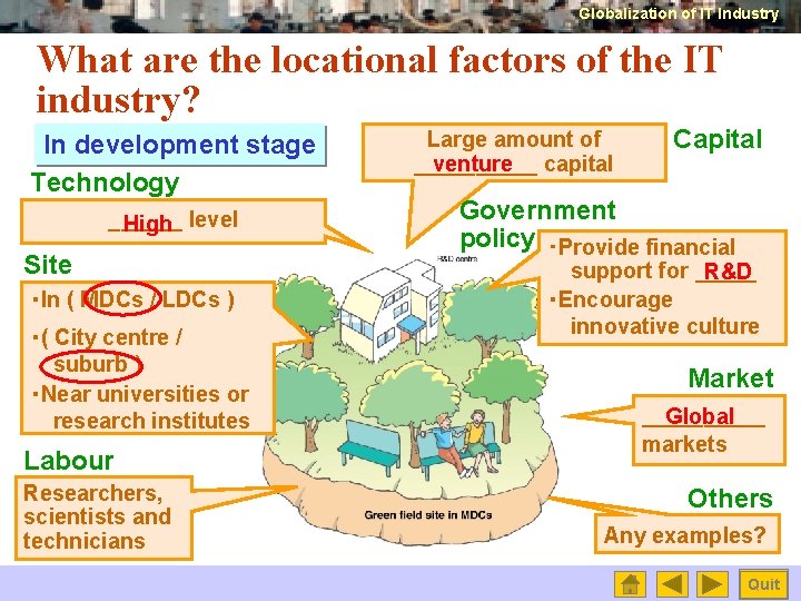 Globalization of IT Industry What are the locational factors of the IT industry? In