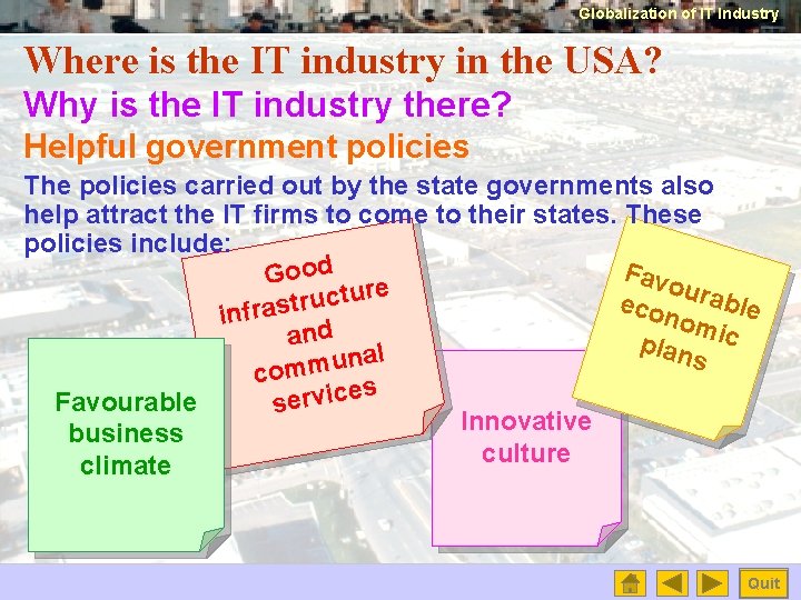 Globalization of IT Industry Where is the IT industry in the USA? Why is