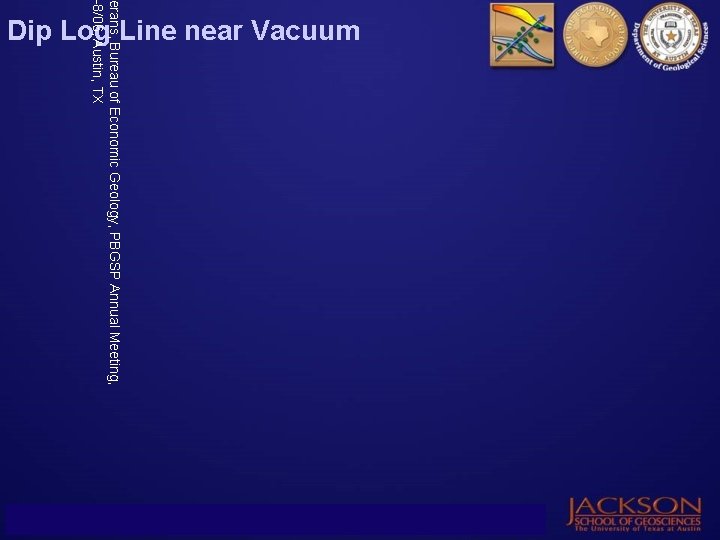 erans, Bureau of Economic Geology, PBGSP Annual Meeting, -8/06, Austin, TX Dip Log Line