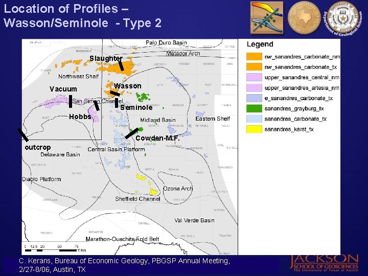Location of Profiles – Wasson/Seminole - Type 2 Slaughter Vacuum Wasson Seminole Hobbs Cowden-M.