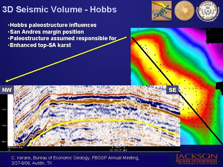 3 D Seismic Volume - Hobbs • Hobbs paleostructure influences • San Andres margin