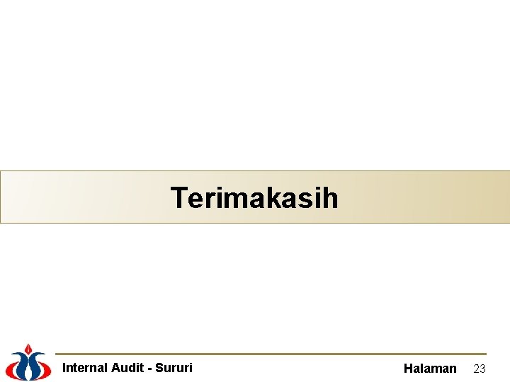 Terimakasih Internal Audit - Sururi Halaman 23 