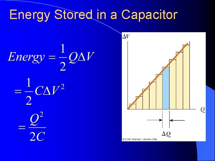 Energy Stored in a Capacitor 