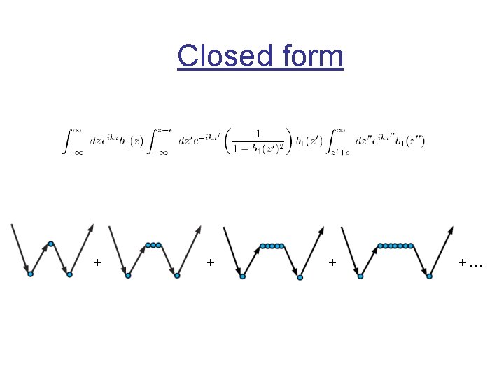 Closed form + +… 