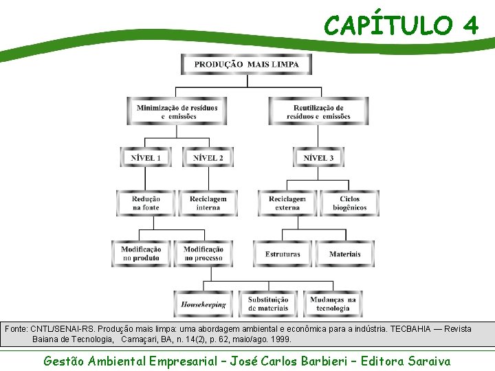 CAPÍTULO 4 Fonte: CNTL/SENAI-RS. Produção mais limpa: uma abordagem ambiental e econômica para a