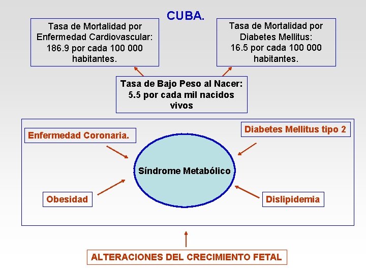 Tasa de Mortalidad por Enfermedad Cardiovascular: 186. 9 por cada 100 000 habitantes. CUBA.