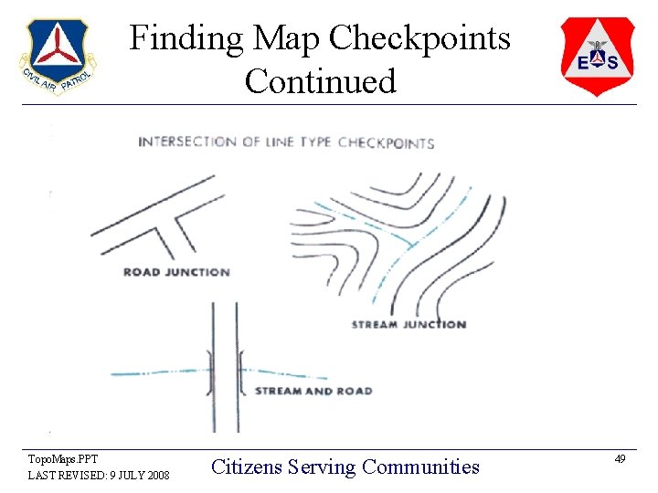 Finding Map Checkpoints Continued Topo. Maps. PPT LAST REVISED: 9 JULY 2008 Citizens Serving