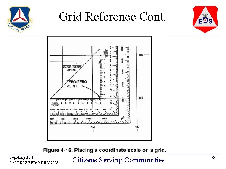 Grid Reference Cont. Topo. Maps. PPT LAST REVISED: 9 JULY 2008 Citizens Serving Communities
