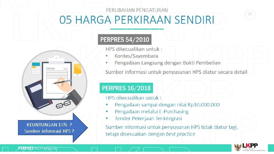TIDAK DISEBUT KEUNTUNGAN 10% ? Sumber informasi HPS ? TIDAK DISEBUT KEUNTUNGAN 10% ? Sumber informasi HPS ?
