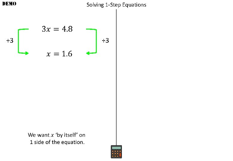 DEMO Solving 1 -Step Equations ÷ 3 