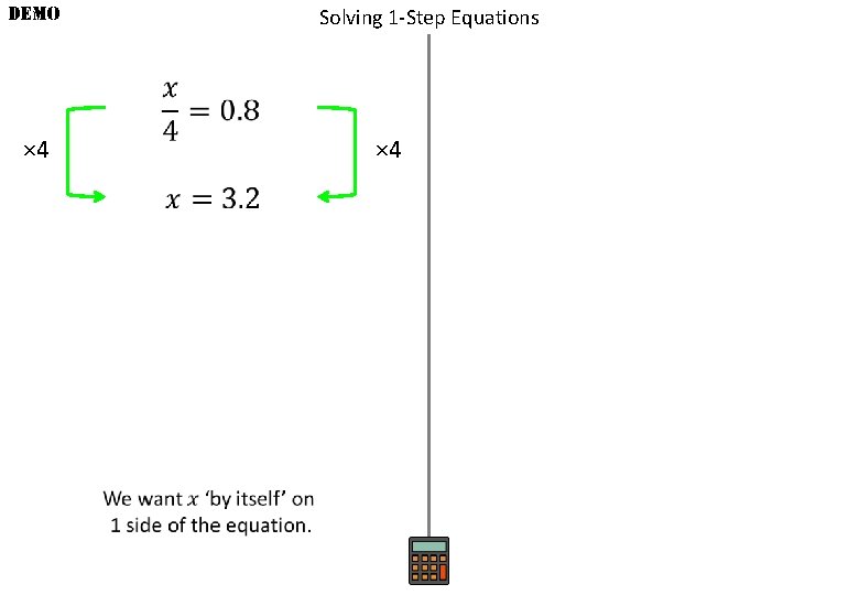 DEMO Solving 1 -Step Equations × 4 