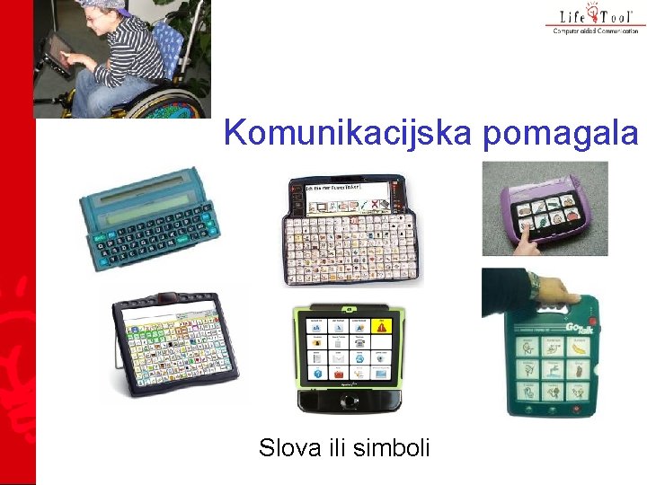 Komunikacijska pomagala Slova ili simboli 